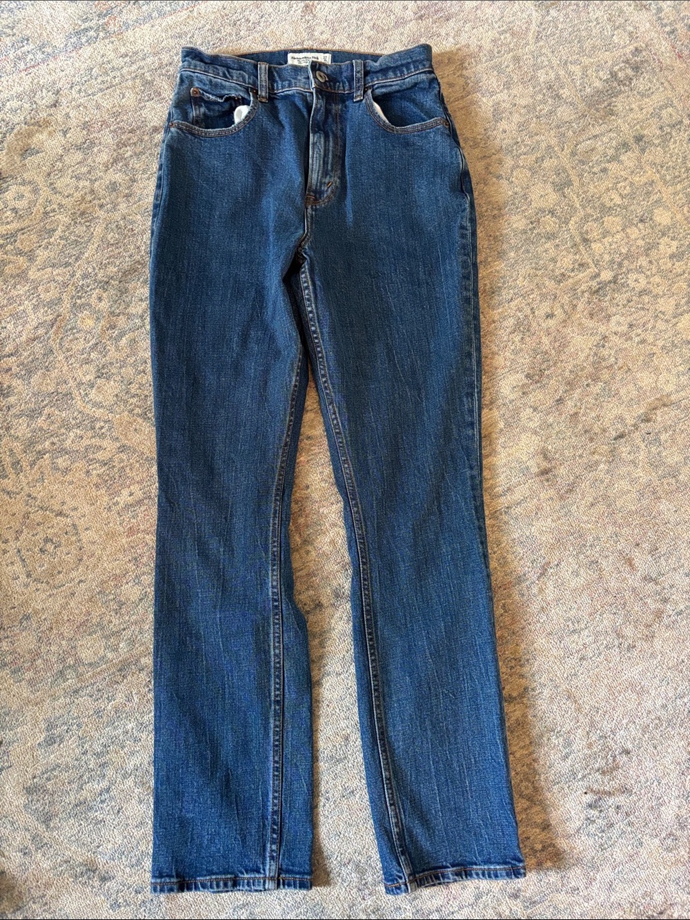 Abercrombie & Fitch Slim Straight High-Rise Women's Dark Blue Jeans 27